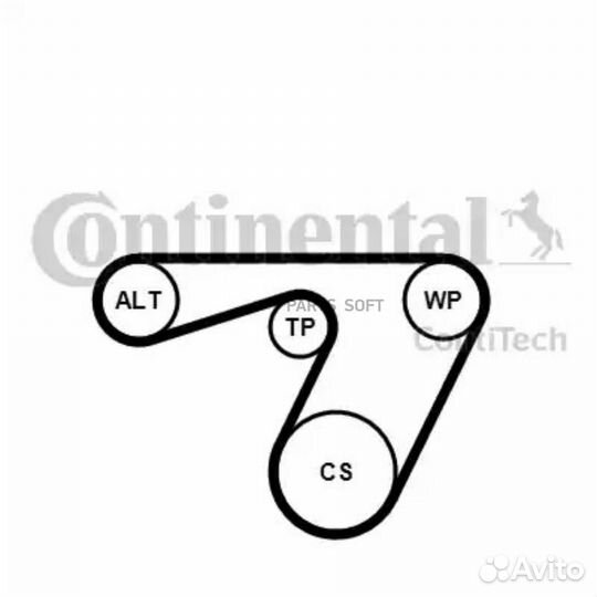 Contitech 6PK1180K1 Ремень ручейковый комплект