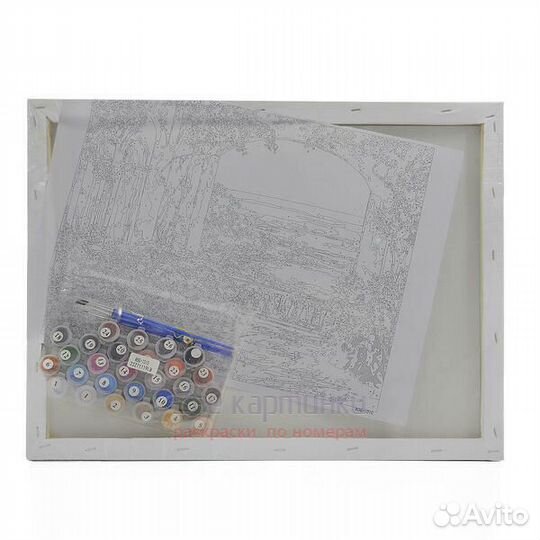 Картина по номерам 40x50 Портрет девушки с огромны