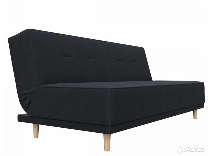 Диван-книжка Портленд, замша, joly 16 черный