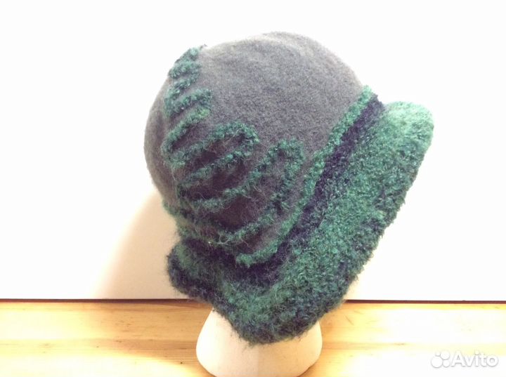Шерстяная шляпка из валяной шерсти, 56-57, арт 141