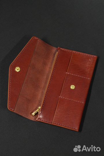 Кошелек из натуральной кожи ручной работы