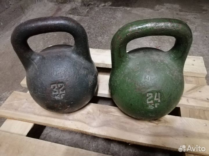Гири 16 кг и 24кг гантели от 2 до 6 кг