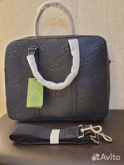 Мужской кожаный портфель Gucci