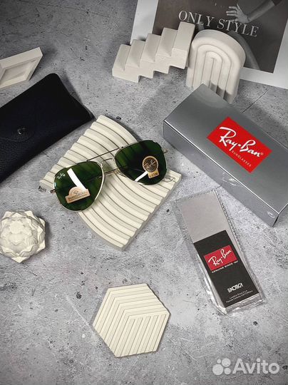 Очки Ray Ban Aviator золотые