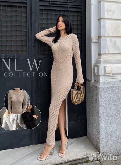 Платье вязанное