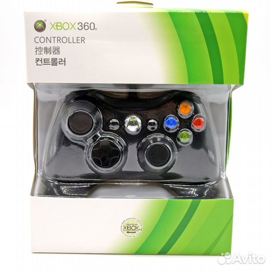 Джойстик проводной для Xbox 360/PC Black, 2 м
