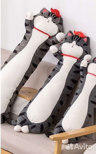 Кот батон мягкая игрушка антистресс 50/70/90/110