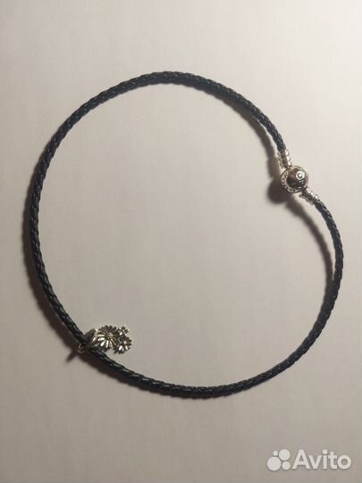 Кожаный браслет pandora