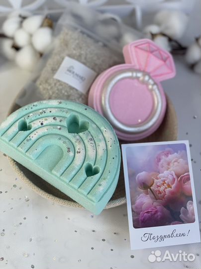 Бомбочки для ванны 8 марта. Скраб. Свечи