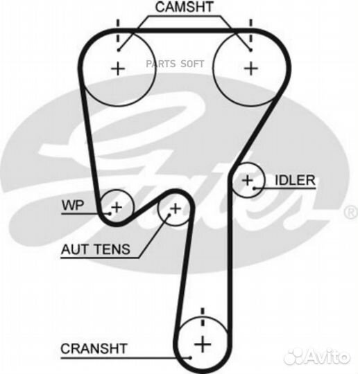 Gates 5509XS Зубчатый ремень привода грм PowerGrip