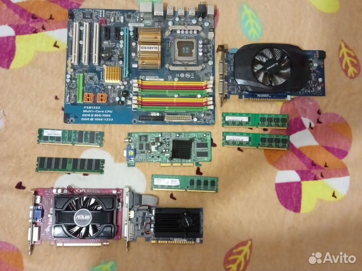 Материнская плата, видеокарты и память