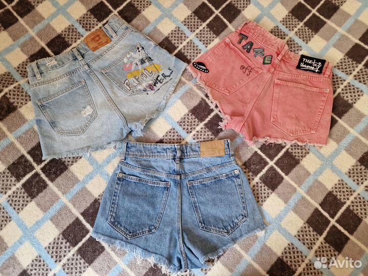 Джинсовые шорты и топики Zara