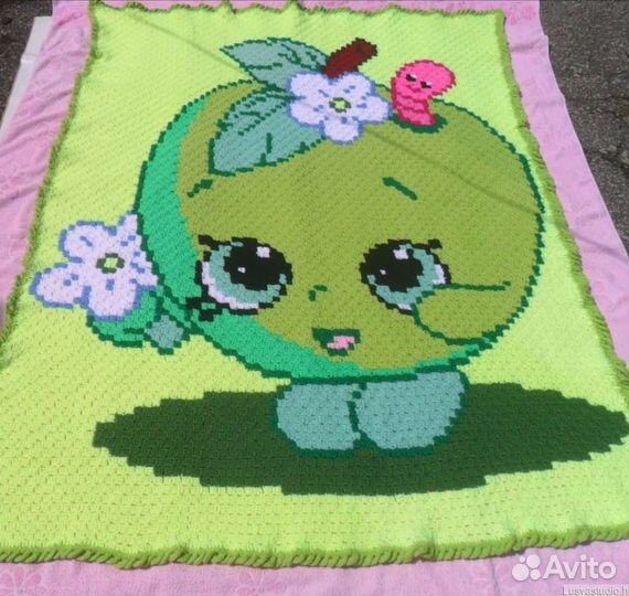 Плед вязаный