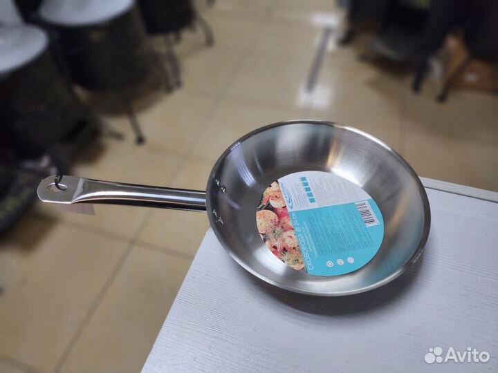 Сковорода для индукции 24 см из нержавейки