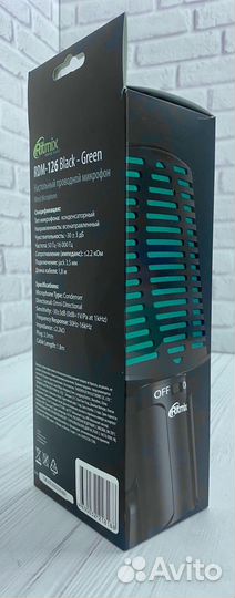 Микрофон настольный Rdm-126 Black-green Новый