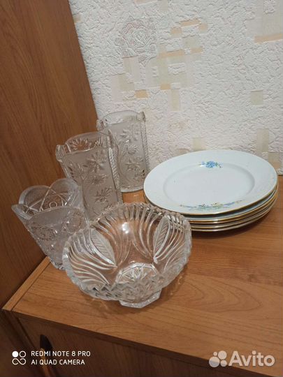 Ваза хрустальная