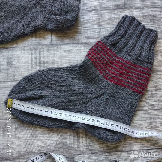 Шерстяные носки мужские ручная работа