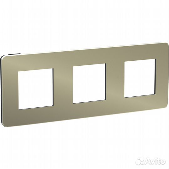 Рамка Schneider Electric Unica Studio Metal 3 пост