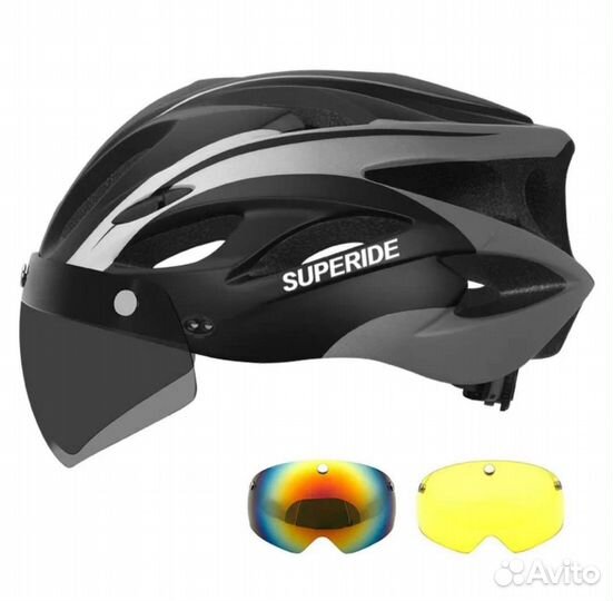 Визор, стекло защитное на магните для велошлема