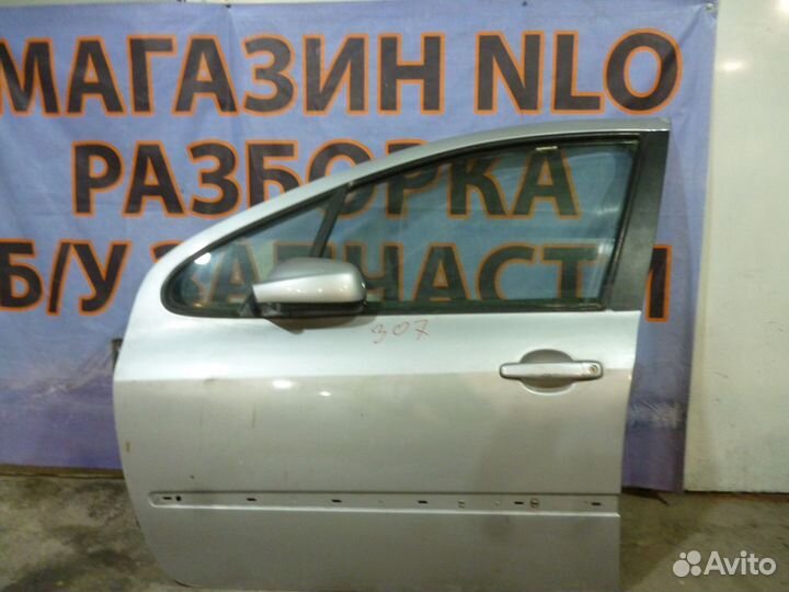 Peugeot 307 дверь передняя левая стекло зеркала