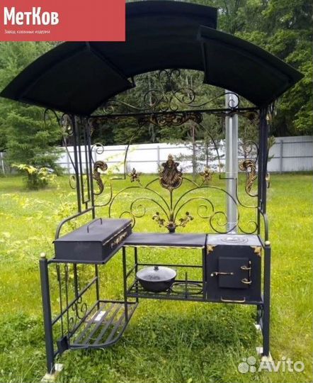 Мангал с крышей