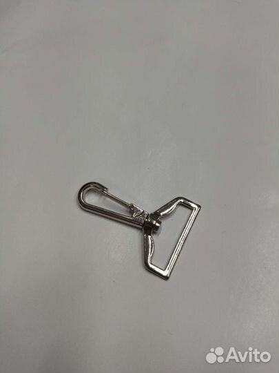 Карабин металлический поворотный 32 мм цвет никель