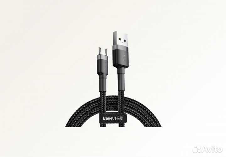 Кабель Baseus Cafule USB-A - Micro-USB 2.4A 1m (Че