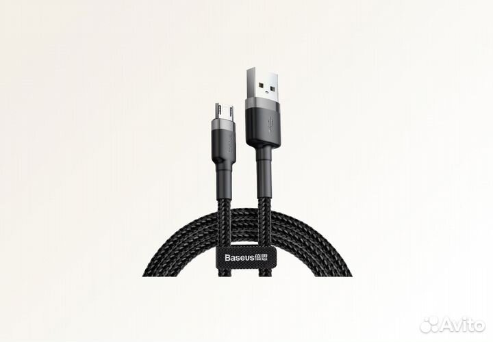 Кабель Baseus Cafule USB-A - Micro-USB 2.4A 1m (Че