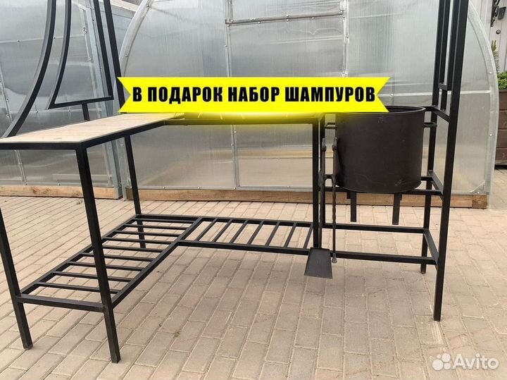 Мангал с крышей. Доставка по СПб и ло. Сталь 3 мм