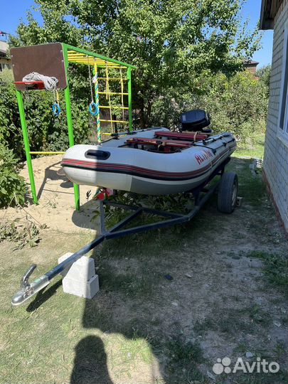 Лодка пвх, мотор Tohatsu 9.8, прицеп