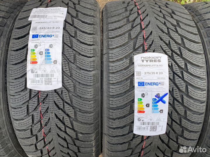 Nokian Tyres Hakkapeliitta R3 245/40 R20 и 275/35 R20 99T