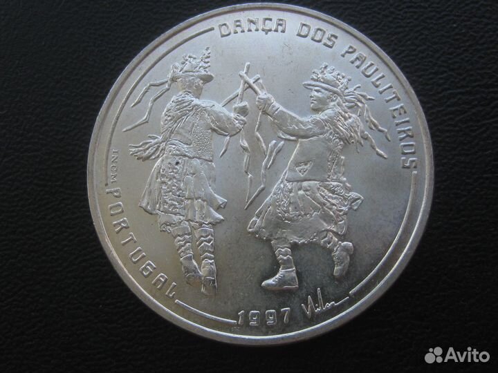 Португалия 1000 эскудо 1997 танец серебро 27 грамм