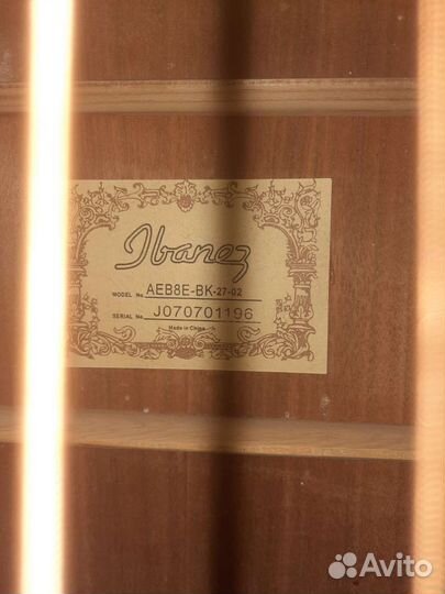 Акустическая бас гитара ibanez
