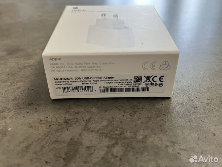 Блор apple USB-C 20w A2347