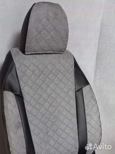 Чехлы Лада Веста серая алькантара Франт+