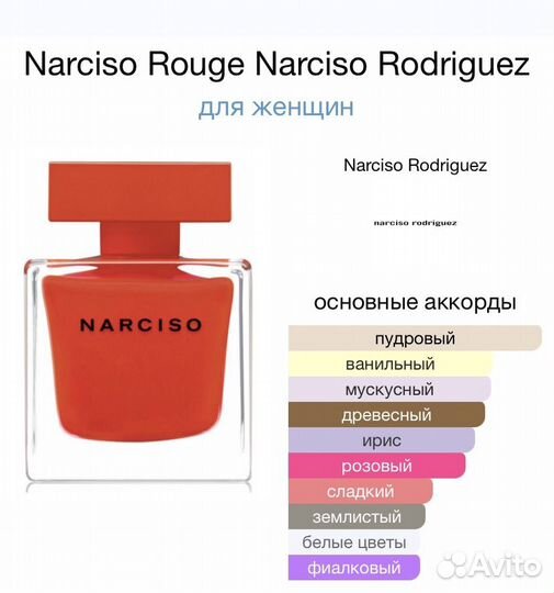 Narciso Rodriguez Narciso Rouge edt 90 мл тестер