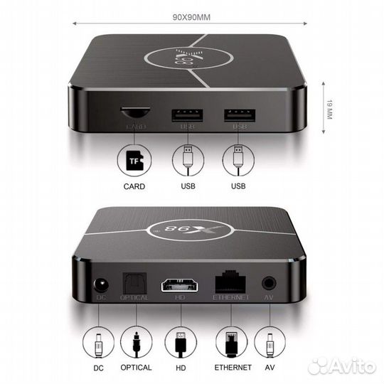 Тв-приставка X98 Plus, 16/2Gb, Android