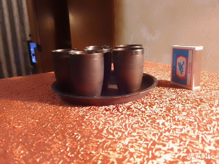 Коньячный набор мельхиор СССР