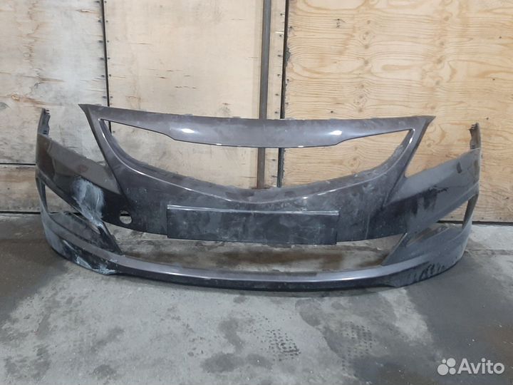 Передний бампер на hyundai solaris