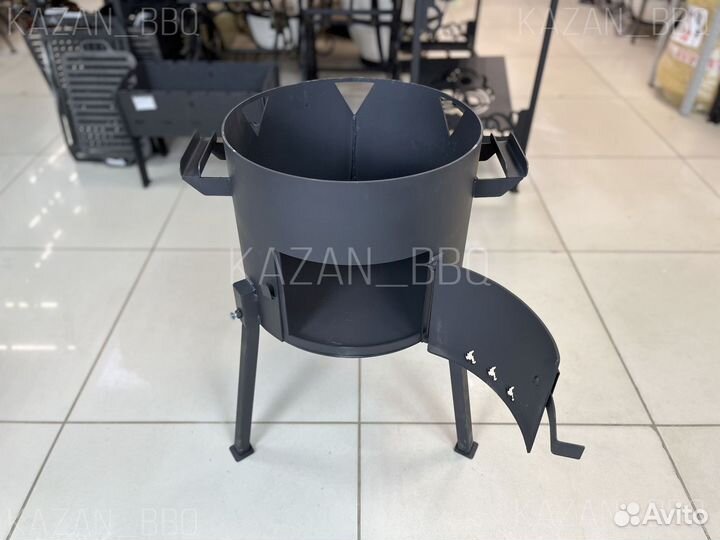 Печь 3 мм с дверкой для казана 10 - 12 л