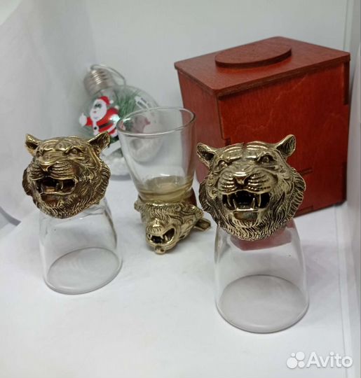 Стопка тигр. Бронза