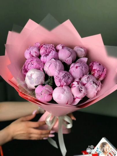 Пионы букет пионов крупные пионы с доставкой