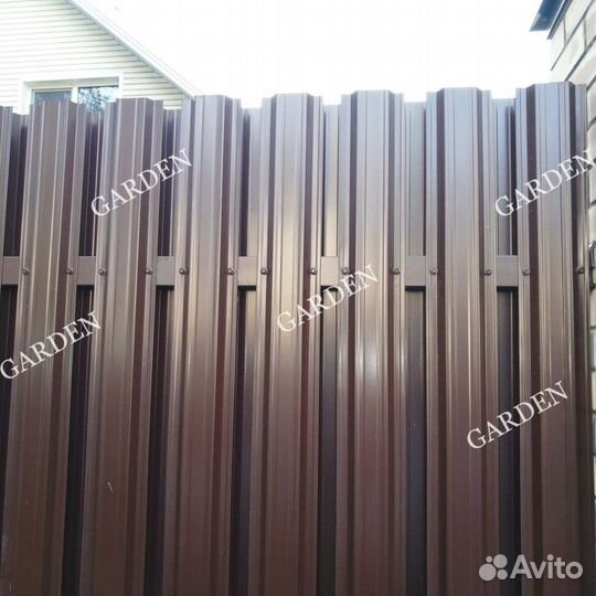 Забор евроштакетник С обр ширина 126 mm