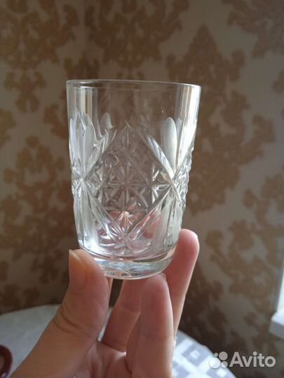 Хрустальные стопки новые