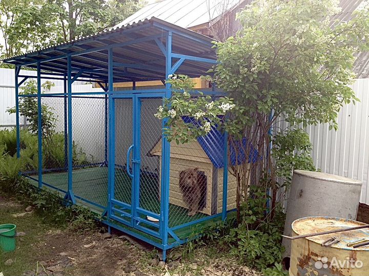 Вольер для собак уличный с будкой