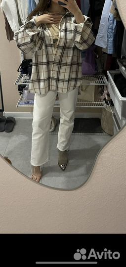 Рубашка в клетку женская