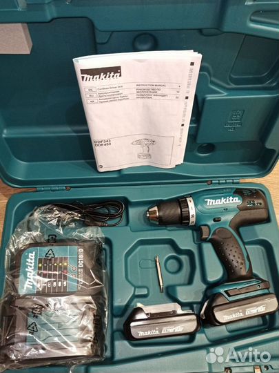 Шуруповерт Makita LXT, 18 В, 42 Нм, DDF453SYE