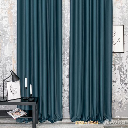 Портьеры блэкаут Амадео Морская волна шторы