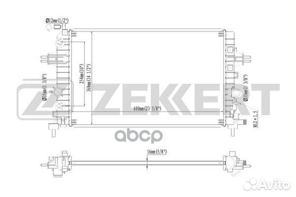 Радиатор охл. дв. Opel Astra H 04- Zafira B 05