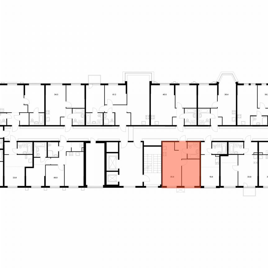 1-к. квартира, 35,9 м², 17/17 эт.